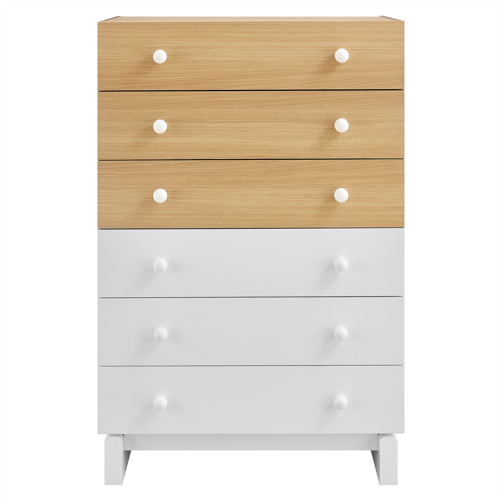 Nolia 6-Drawer Color Block Dresser Chest